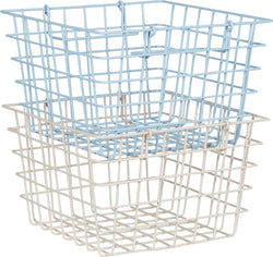 BELEN Wire cestino M 24x24x15cm - Écru / L: 24.0 cm x P: 24.0 cm x A: 15.0 cm