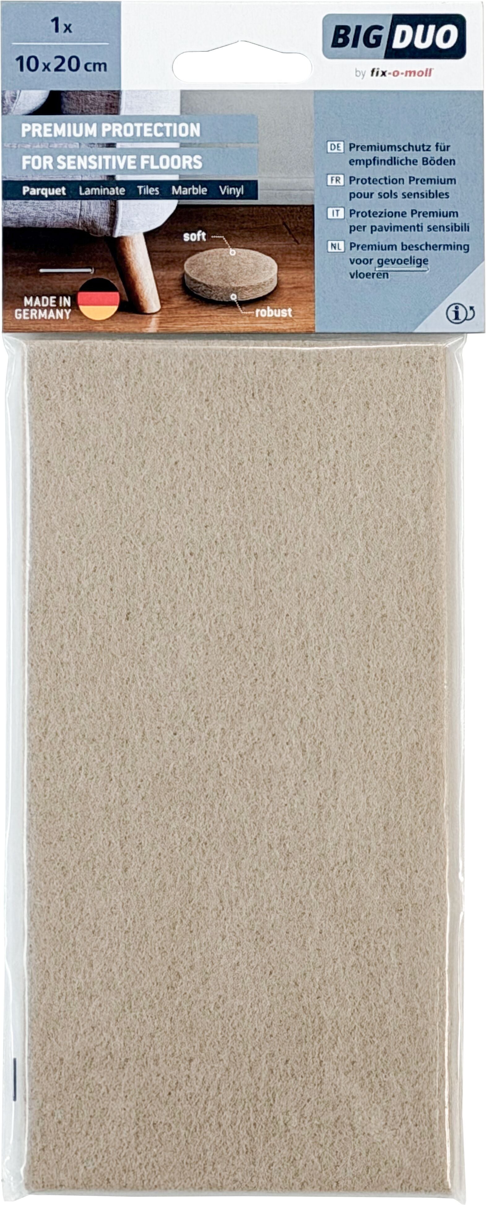 Fix-O-Moll Patins pour parquet 5 mm / 200 x 100 mm 1 x Patins pour parquet