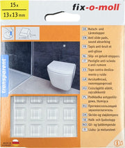 Fix-O-Moll Patins anti-gliss & bruit 3.1 mm / 13 x 13 mm 15 x Patins anti-gliss & bruit