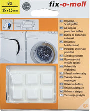 Fix-O-Moll Butoir de protection 7.6 mm / 15 x 15 mm 8 x Protecteur universel