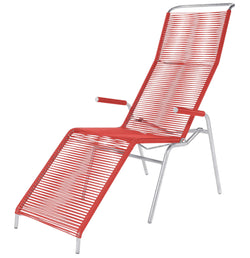 BAHAMAS lettino - L: 183.0 cm x L: 65.0 cm x A: 118.0 cm / rosso