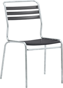 BAHAMAS chaise à lattes anthracite - L: 40.0 cm x P: 52.0 cm x H: 84.0 cm / anthracite