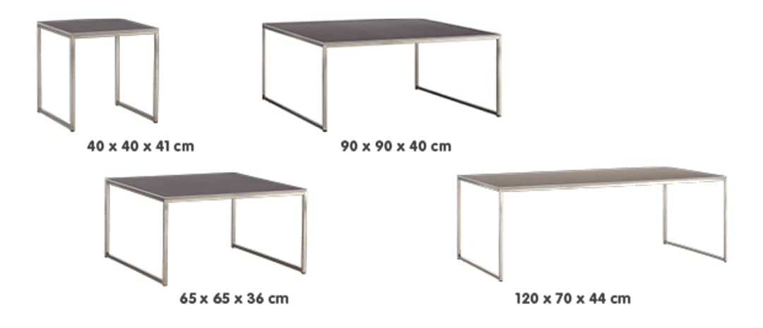 Dimensions des plateaux de table AVEA