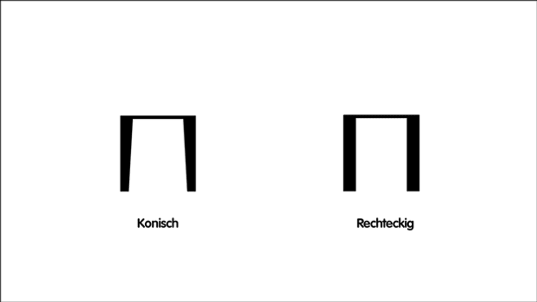 <strong>1. Form der Tischbeine</strong>